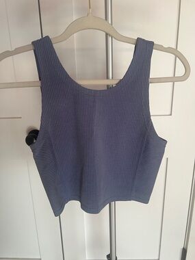 lululemon athletica Ribbed Softstreme Crop Tank - Slate Blue